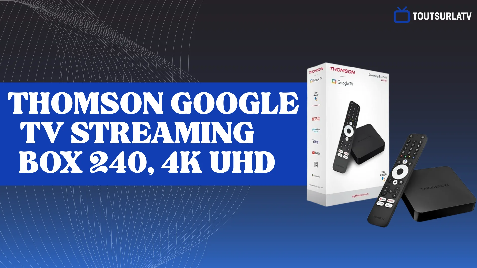 THOMSON Google TV Streaming Box 240, 4K UHD