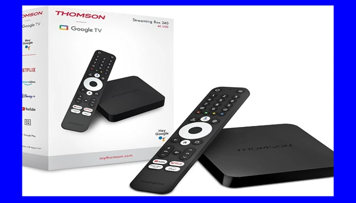 THOMSON Google TV Streaming Box 240, 4K UHD