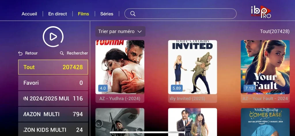 le contenu s’affiche automatiquement
