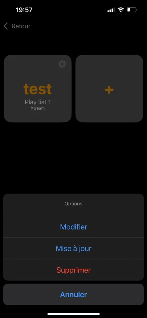 liste de playlists d'application IPTV